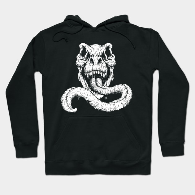 T-Rex Tongue - Dark Hoodie by Halfpint